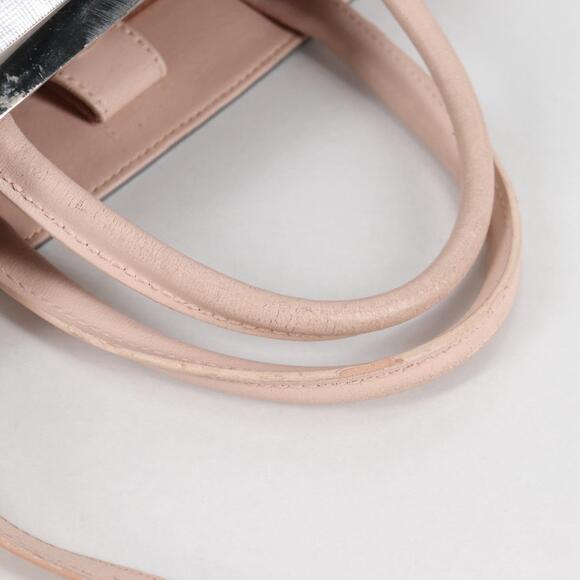 FENDI Petite 2jours Hand Bag Leather Beige Silver - Picture 8 of 14